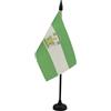 AZ FLAG BANDIERA DA TAVOLO ANDALUSIA 15x10cm - PICCOLA BANDIERINA ANDALUCÍA IN SPAGNA 10 x 15 cm - AZ FLAG