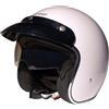 Msport Casco Jet con visiera Casco motorino scooter Omologato ECE - Bianco XS