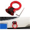 Adunsiaoto Gancio di Traino per Auto Decorativo Universale, Gancio di Traino Auto Tralier Accessori-Auto, Gancio Traino per Auto-Forma Anello, Anello Universale A Forma-Gancio Traino-Auto(Rosso)