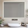 DIVINA HOME Specchio da Bagno retroilluminato Reversibile Aurora LED 70x80 Made in Italy