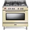 De'Longhi Cucina a Gas 5 Fuochi Forno Elettrico Ventilato 90x60 cm Acciaio Inossidabile Linea Mastercook