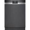 SIEMENS iQ300, lavastoviglie parzialmente integrata, 60 cm, acciaio spazzolato, SN53ES06VE