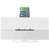 Cecotec Cappa Aspirante 90 cm Vetro Temperato - Cappa Cucina. Bolero Flux DT 908010 Glass White A++ 210W, 90cm vetro bianco, Flusso d'Aria 800m3/h, A++, Touch, LED, Carbonio Ø176, alluminio 5 strati