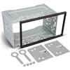 Hitopin Plancia Autoradio 2 Din con Cornice, Universale in Metallo per Stereo Due Din, Radio kit Telaio di Montaggio, Telaio Universale per Autoradio in Metallo, per Autoradio Doppio DIN, Lettore DVD