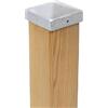 Unbekannt Set di 10 - Copripalo recinzione cappuccio piramide zincato 71 x 71 mm - 10 pezzi
