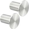 SAYAYO Ganci Accappatoio Bagno Ganci Appendiabiti, Appendi Strofinacci Cucina Gancio da Parete Appendi Accappatoio Bagno Grande Gancio in Acciaio Inox Argento, Capacità Carico 15 kg, 2 Pezzi, 45MM