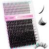 GEMERRY 80D Ciglia Finte Ciuffetti Manga Cluster Lashes Spike Ciglia Fluffy Eyelashes Extension Fai Da Te Volume Eyelashes per Principianti Individuali Naturali Lashes (Fluffy 80D+Spike)