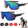 Dyiouxin Occhiali Ciclismo,2 Pezzi Occhiali da Sole Sportivi,Occhiali da Bicicletta Antivento,Occhiali Veloci Uomo,Occhiali Bici da Corsa,Occhiali da Sole Polarizzati,Occhiali da Ciclismo da Uomo e Donna