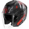 SHARK, Casco Moto Jet RS JET CARBON SHAYTAN Black Red Anthracite KRA, M