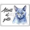 Lovelytiles Attenti Al Gatto Cartello In PVC Pronto Da Appendere Segni Di Casa Decorazioni Per La Casa Cartelli Da Giardino Targhe Per Il Portico Entrata Cancello Decorative 15 X 20 Cm