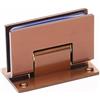 MaikOn Cerniere porta doccia, staffe vetro, Cerniera for porta in vetro oro rosa, morsetto for bagno temperato senza telaio Cerniera for doccia con porta in vetro for bagno a battente da 90 gradi