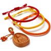 LUCKY BUDDHIST 3 Bracciali Tibetani Buddisti Regolabili - Bracciali in Corda Intrecciata per Uomo e Donna - Include Portachiavi Buddha in Legno
