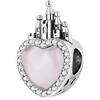 LES FOLIES DI PAOLA GRIECO Charm Castello Principessa Cuore Rosa Fiaba Favola per Disney in argento 925 - Les Folies per Pandora