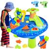 JONRRYIN 4 IN 1 Tavolo D'acqua, Tavolo Sabbia e Acqua, Tavolo da Gioco per Sabbia e Acqua, Tavolo da Gioco Sabbia E Acqua, Spiaggia Rayan Giocattoli, Tavolo d'Acqua Estivo per Attività in Spiaggia (B)
