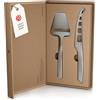 LARS NYSØM Set Coltelli e Affettatrici per Formaggio 2 pz - Ultra Affilato | Set di Coltelli e Affettatrici per Formaggio - Acciaio Inox - Composto un Affetta Formaggio un Coltello - Manici Ergonomici