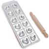 Imperia Raviolamp Linea Classica. Stampo per ravioli Made in Italy. Accessorio macchina per la pasta. Accessorio cucina tagliapasta in alluminio per pasta fresca con mattarello (12 Cuoricini)