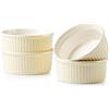 NUTRIUPS Cocotte Monoporzione da Forno 400ML, Pirottini Ceramica Giallo, Cocotte da Forno 4 Pacco (Giallo)