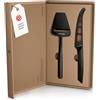 LARS NYSØM Set di coltelli e affettatrici per formaggio 2 pz. Set di coltelli e affettatrici per formaggio in acciaio inox (Carbon Black)