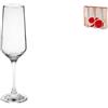 Pasabahce Set 3 calici flute Ivory in vetro trasparente cl 22,5