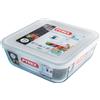 Pyrex Contenitore Cook & Freeze in vetro da forno forma quadra con coperchio in polipropilene lt 2