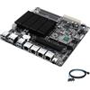 HKUXZR Scheda madre NAS Mini-ITX a 6 alloggiamenti, 4 porte i226-v 2,5GbE, Celeron J4125 Quad core 4 thread, fino a 2,7 GHz, 2 DDR4, 2 M.2 NVMex1 2280, 2 SATA3.0, SFF-8643(4 SATA3.0 6Gb/s), Doppio