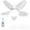 MENQANG Moderno ventilatore da soffitto a 5 pale con illuminazione a LED e telecomando - Controllo luce regolabile + ventilatore silenzioso per soggiorno, camera da letto, cucina, lampada da soffitto