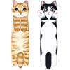 Auriselle vivace 3D asciugamani gatto cucina bagno, arancione mucca forma gatto gadget deco delicata morbida fibra assorbente pulsante, Maneki accessori per regalo amanti compleanno