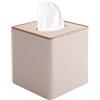 XNONE Porta fazzoletti in Pelle,Quadrata Porta Fazzoletti,Scatola Fazzoletti Moderne,Boden verstärkt mit Magneten,passend für Haus,Hotel, Restaurant,Büro,Auto,Beige