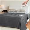 Catalonia Classy Coperta impermeabile per divano, coperta lavabile per letto, coperta confortevole reversibile per cani 203 x 152 cm Grigio
