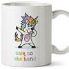 Mugffins Dillo alla Mano, Parla alla Mano - Tazza di Unicorno - Regalo Originale e Divertente per Gli Amanti dell'unicorno (in Inglese) - Tazza da caffè in Ceramica 350 ml / 11 oz