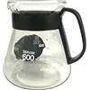 Sanfor | Brocca per caffè, tè e acqua | Brocca di vetro | Resistente al calore | Per microonde | Trasparente | 600 ml