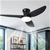 Dceinz Grande Ventilatore da Soffitto con Luce Soggiorno Dimmerabile Telecomando LED Lampadario Ventilatore Reversibile Silenzioso Dc Plafoniera Con Ventilatore 6 Velocità Intelligente Moderno