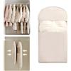 EVIYI Borsa salvaspazio da appendere con cerniera a compressione automatica per piumino e vestito, grandi sacchetti sottovuoto per vestiti, sacchetti lunghi (beige-M)