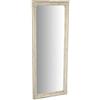 Biscottini specchio da parete bagno e camera 82x4x35 cm | Specchio ingresso da parete con ganci | Specchio bianco