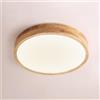 LIGKIN Plafoniera LED moderna 12W Lampada da soffitto Rotonda Ø20cm Plafoniera Legno Luce Naturale 4500K Lampadario soffitto Interni per Cucina, Corridoio, Sala da pranzo