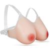 Windsleeping Forma triangolare in silicone seno forme tette finte con cinghia regolabile taglia Crossdresser Cosplay, Nude, B