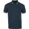Fred Perry Twin Tipped Shirt, Polo, Carbon Blue / Snow White / Black, S