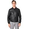 Ciabalù Giubbotto di Pelle Uomo Invernale Imbottito Ecopelle Collo Collage Chiusura Zip Chiodo Bikers con Vestibilità Slim Fit (IT, Testo, L, Regular, Regular, Nero)