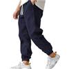 Generic Pantaloni in lino di cotone per uomo tinta unita coulisse elastico in vita pantaloni tasca abbigliamento da lavoro pantaloni alla caviglia, A-132 Blu marino, XXL