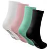 Wisebom 4 Paia Calzini Yoga Antiscivolo per Donna Uomo, Calzini Pilates Antiscivolo in Cotone, Calzini Antiscivolo Sportivi con Puntini in Gomma per Yoga, Pilates, Balletto, Danza, Fitness, EU 35-40