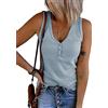 Tuopuda Canotta Donna Estive Tank Top Elasticizzato Incrociato Canottiera Scollo a V Magliette a Coste Casual Camicia in Maglia Camicetta Elegante T-Shirt Crop Top Tinta Unita, Rosa, S