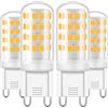 Aegislogic Lampadine led g9 3W dimmerabile, 3000k Bianco caldo 330LM equivalente 10W 20W 30W G9 lampada alogena 4 unità