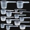 Sinofort Cucchiaio Dosatore,14 Pezzi Cucchiai Dosatori con Misurini Graduati,Plastica Misurini,per Caffè in Polvere,Latte in Polvere,Cucina,Detersivo(Capacity：100ml,70ml,50ml,40ml,30ml,20ml,15ml,10ml)