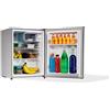 PremierTech PT-F60S Mini Frigo 58 Litri Silver Frigorifero Compatto con Porta Reversibile Classe Energetica E Libera Installazione Termostato Regolabile per Hotel Ufficio Casa Camera B&B Appartamenti