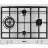 Smeg P261XGH Piano Cottura Gas 4 Fornelli 60 cm Acciaio inossidabile