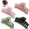 Sunshine smile 4 Pezzi Pinze per Capelli, Clip ad Artiglio,Capelli Clip Artiglio di Plastica da Donna,Antiscivolo Mollette per Capelli,Clip di Big Hair Claw,Fermagli per Capelli Grandi