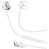 Music Sound - Auricolari Capsula - Auricolari con Filo e Microfono - Compatibilità USB-C - Dettagli metallici - Colore Bianco