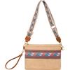 HuiYStar Pochette di Paglia per Donna Borse a Tracolla da Spiaggia Estive Bohémien Borsa a Tracolla Intrecciata Portafoglio da Polso Borse