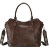 RAVUO Borsa Donna, Grande Borse Tracolla in Pelle PU Vintage Borsa a Spalla Borsa Hobo Tote Bag con Spallaccio Regolabile para Lavoro Shopping,Caffè