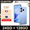 OUKITEL C50 Telefono sbloccato 5G-Android Smartphone 14, 24GO + 128go/1to, smartphone sbloccato mAh, fotocamera 50MP, Ec - Black